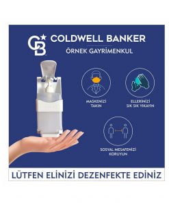 Duvara Monte Dezenfektan Standı (Basmalı)