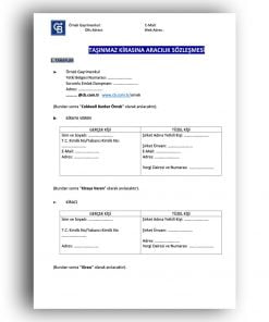 CB Taşınmaz Kirasına Aracılık Sözleşmesi