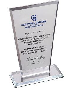 EKT-235-ŞF Şeffaf Kristal Plaket