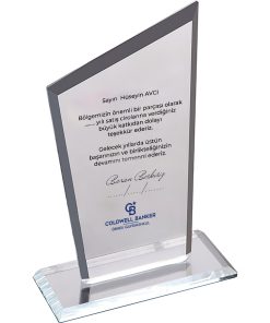 EKT-310-ŞF Şeffaf Kristal Plaket